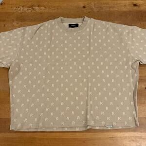 Represent Clo Shirt Mens Large Brown Monogram Oversized Short Sleeve Tee